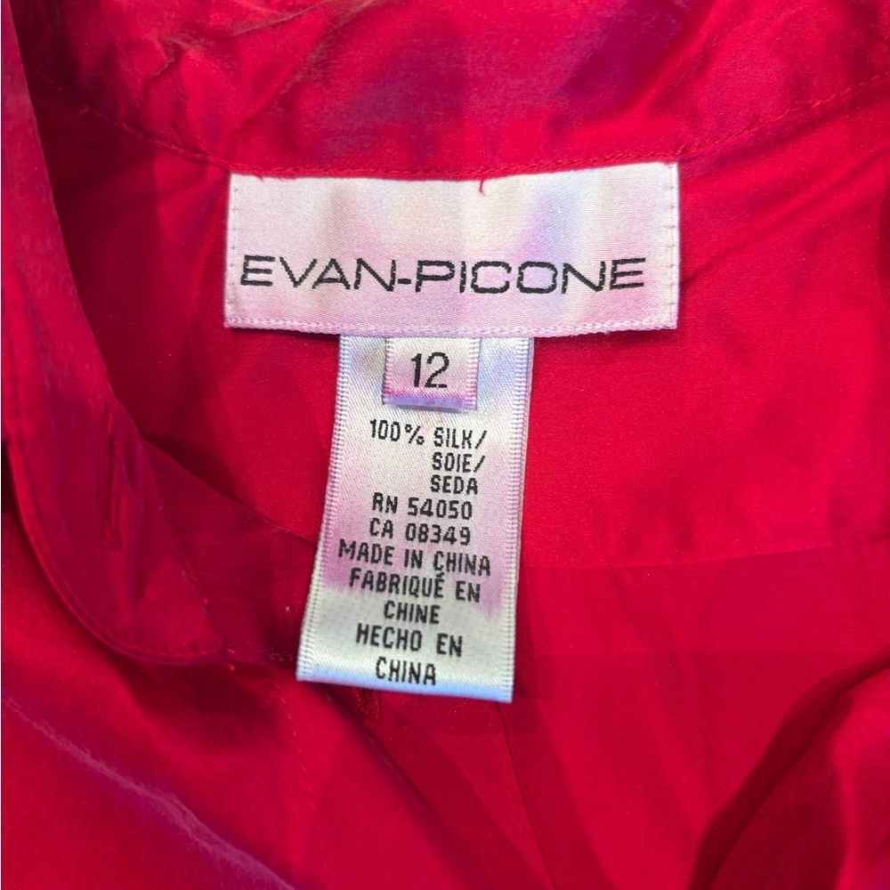 Evan Picone Vibrant Pink Long-Sleeve Button-Down Shirt - Picture 3 of 3